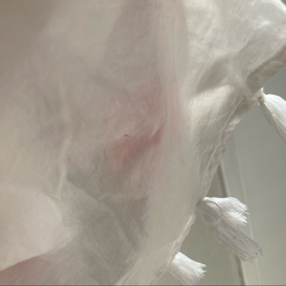 Original Letarte Maui HI Beach Coverup Pink White v-neck Embroidered XLP Floral - Picture 7 of 15